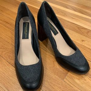 Donna Karan, size 7.5 Block Heeled Pumps